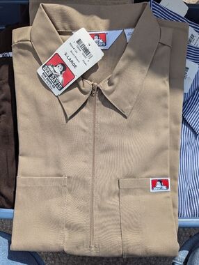 Ben Davis Khaki Railroad 1)2 Zip Shirt, NWT